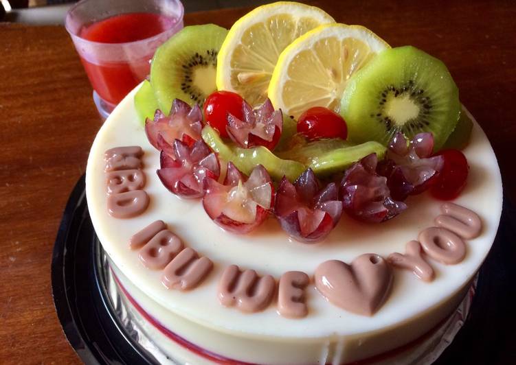 Puding Susu Lapis vla strawberry