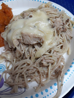 A picture of Nut and Chicken Spaghetti.