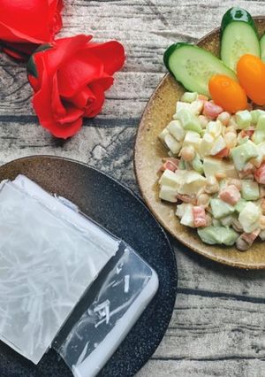 Hình của món Salad nga keto.