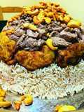 Eggplant_and_meat_maqlouba/ upside down beef-eggplant and rice: