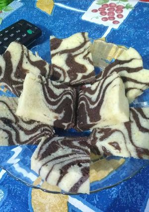 Foto resep Zebra cake simple