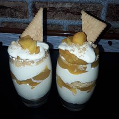 A picture of Mango Graham float in Glass.