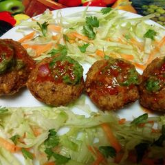 A picture of Lentil bhajia#my kids favourite dish.