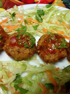 A picture of Lentil bhajia#my kids favourite dish.