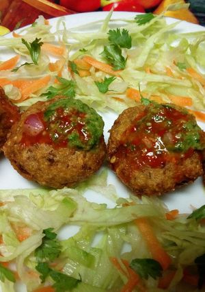 A picture of Lentil bhajia#my kids favourite dish.