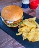 Hamburguesa Crispy chicken en Airfryer