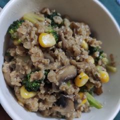 A picture of Mushroom and Broccoli Oats.