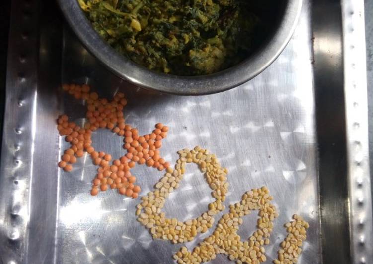 Simple Way to Make Ultimate Shaak bhaji (spinach dal tadka)