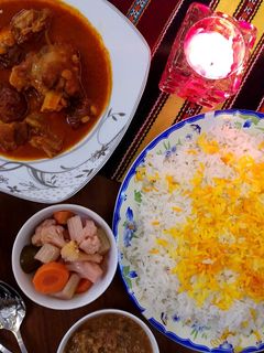 عکسی از دستور خورشت گوشت و آلو