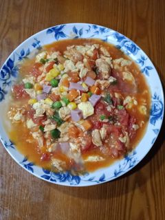 三色豆蕃茄炒蛋 的食譜成品照片