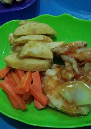 Foto resep Steak ayam rumahan.