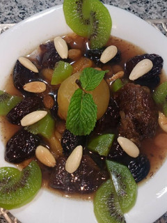 صورة لوصفة طجين الحلو بالفواكه