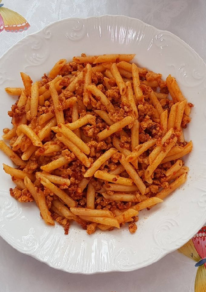 Una foto de Macarrones con carne