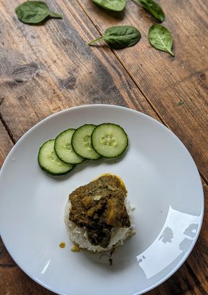 A picture of Aloo palak.