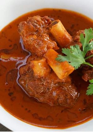 A picture of Awadhi mutton korma.
