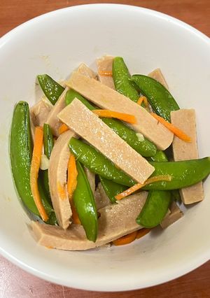 👩🏻‍🍳甜豆炒素火腿 的食譜成品照片
