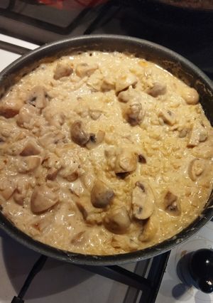 Une photo de Risotto aux champignons