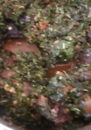 A picture of Spinach veg soup.