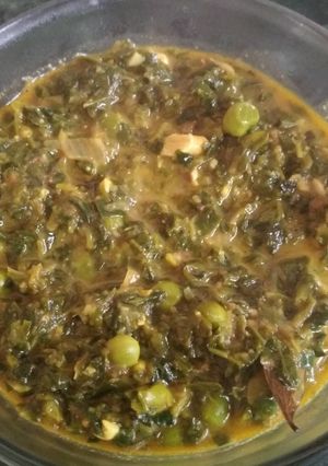 मेथी मटर मलाई (Methi matar malai recipe in Hindi) रेसिपी मुख्य फोटो