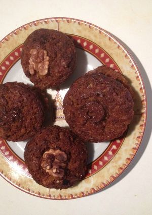 Une photo de Muffins à citrouille, chocolat et noix