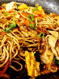 A picture of Teriyaki Stir Fry with Eggs and Shiitake Mushrooms (Vegetarian).