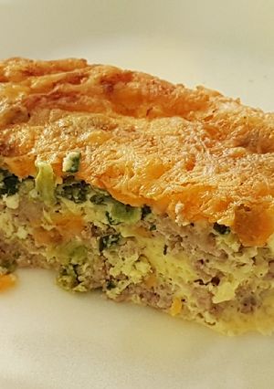 Una foto de Frittata de carne y vegetales Low Carb