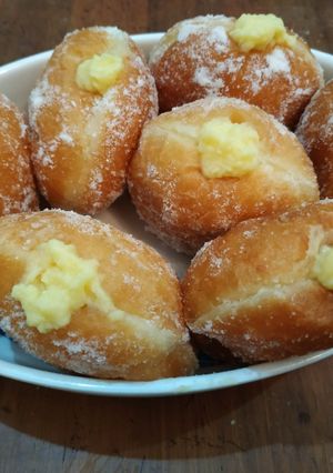 Foto resep Donat Kentang Bomboloni Isi Custard Autolisis/Autolyse