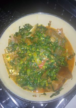 A picture of Vegetable soup.