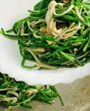 水蓮炒金針菇