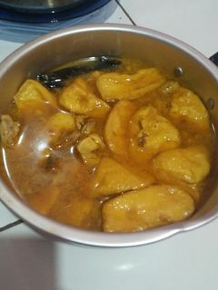 Foto resep Sayur tahu dan sayap ayam bumbu kuning