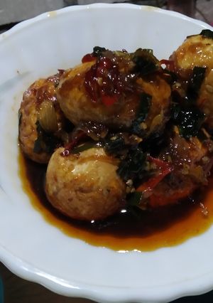 Foto resep Telur rebus saus tiram pedas