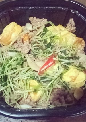 รูปของ เต้าหู้ไข่ย่างผัดโต้เหมี่ยวหมูสับ