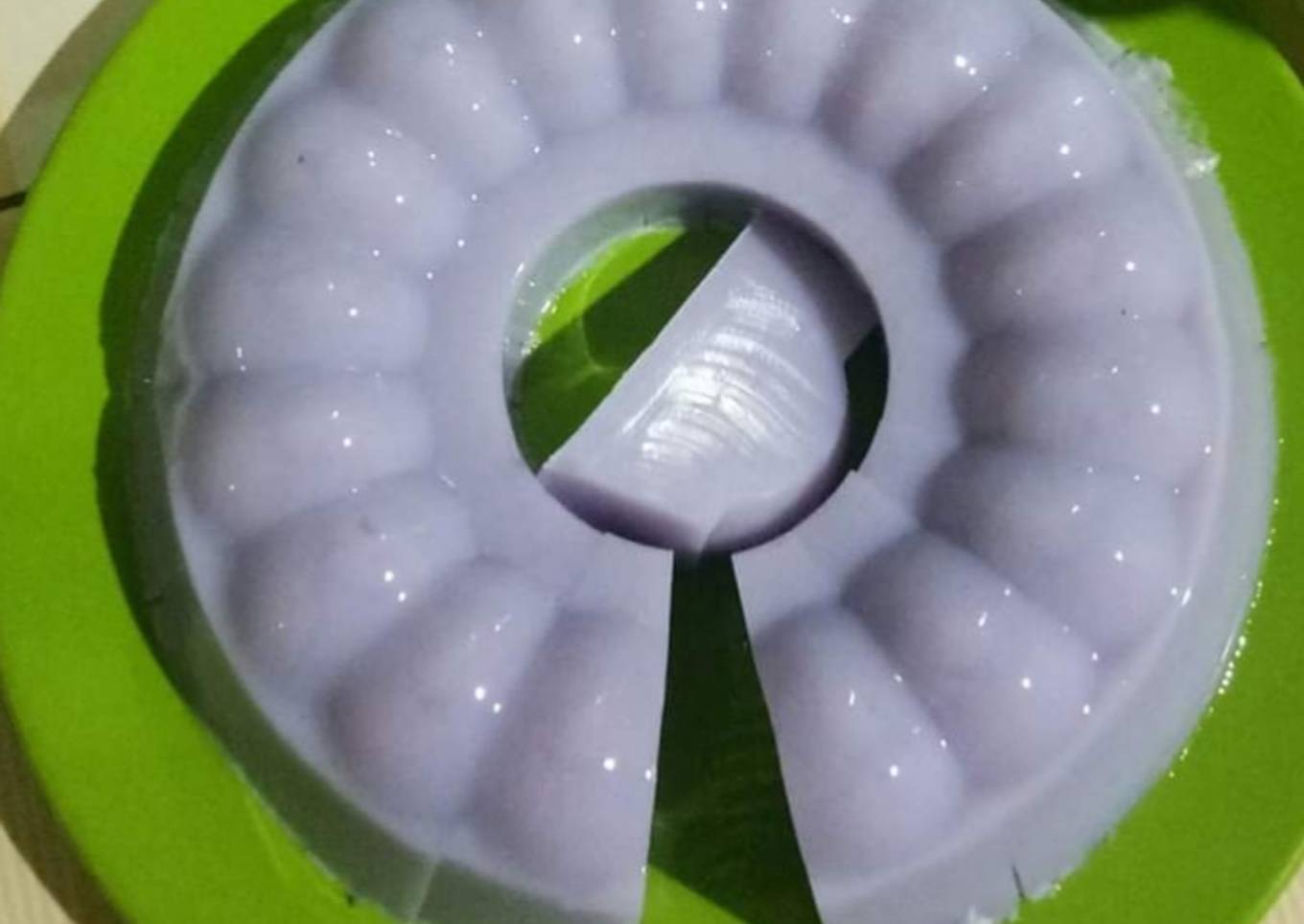 Pudding pop ice taro