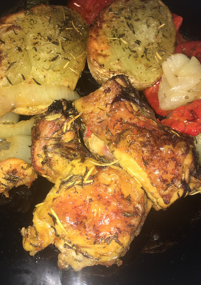 Una foto de Pollo al horno