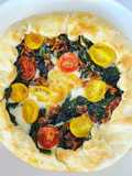 Pastel abierto de pizza keto