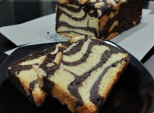 Foto resep Keto Marble Butter Cake (Mix Flour) Gluten & Sugar Free#Ketopad