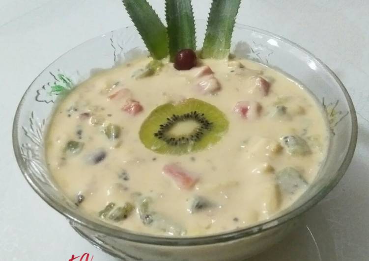 Step-by-Step Guide to Make Favorite Mixed fruits rabdi