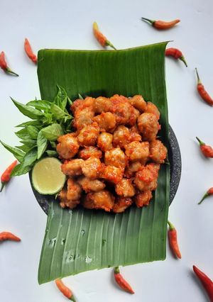 Foto resep Bola Daging Pedas Kecap Saus Tiram