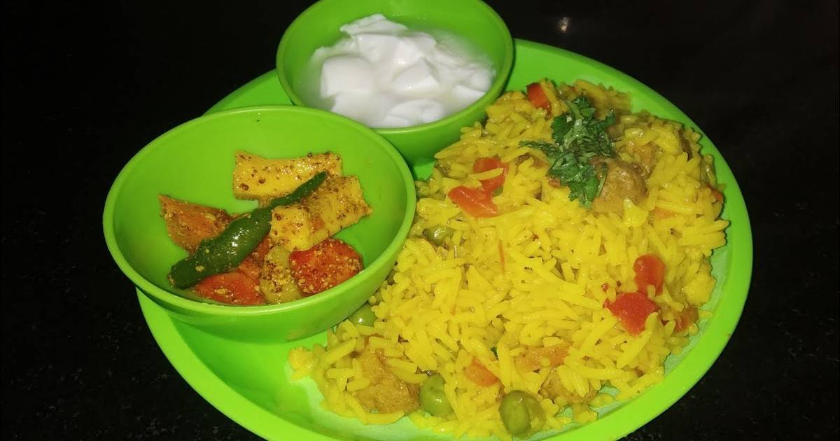 Vegetables soya Pulao recipe simple veg pulao Veg Biryani Recipe by