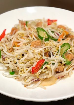 Foto resep Tauge cah ikan asin