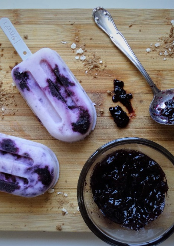 Una foto de Helado de cheesecake saludable