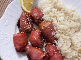 Miminhos de frango com bacon e arroz