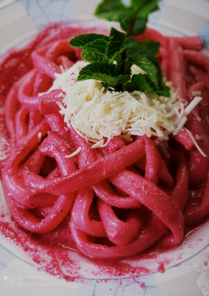 Φωτογραφία της συνταγής Spaghetti 🍝 με πέστο Παντζαριού