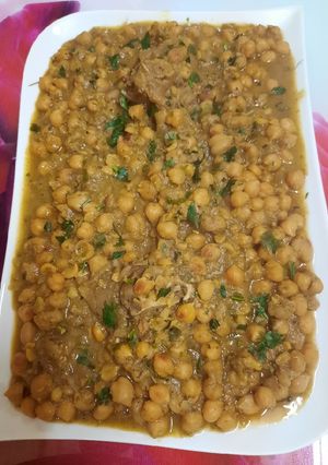 صورة لوصفة طبق لحم بالحمص..وصفة شتوية لذيذة 🥩🥘
