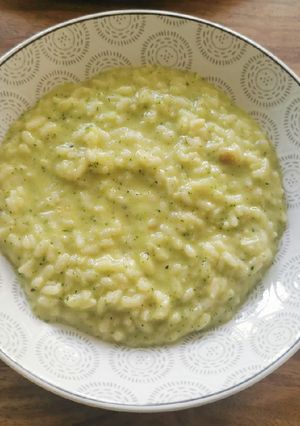Une photo de Risotto à la crème de courgette