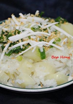 Hình của món XÔI SẮN (KHOAI MỲ).