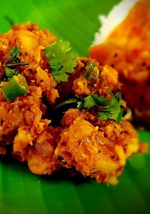 A picture of Jeera Aloo (Roasted Potatoes with Cumin).