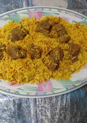 صورة لوصفة كبسه باللحمه