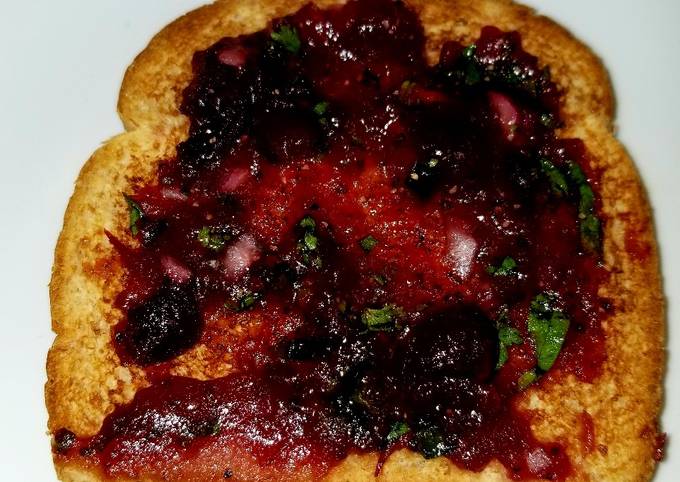 Cranberry Salsa toast