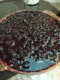 Una foto de Kuchen de arándanos